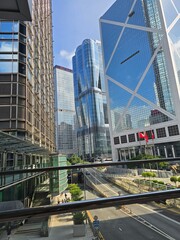 Naklejka premium railway station in hong kong
