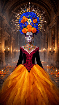 catrina, catrina mexicana, D&iacute;a de los Muertos, d&iacute;a de muertos, maquillaje de catrina, sugar skull makeup, calavera mexicana, mujer catrina, retrato femenino, reina catrina, emperatriz catrina, catrina