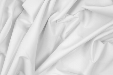 Fototapeta premium lush voluminous white fabric folds