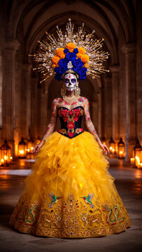 catrina, catrina mexicana, D&iacute;a de los Muertos, d&iacute;a de muertos, maquillaje de catrina, sugar skull makeup, calavera mexicana, mujer catrina, retrato femenino, reina catrina, emperatriz catrina, catrina