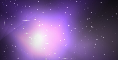 Ethereal purple nebula background, with sparkling stars, and soft light, glow for celestial, and mystical cosmic, themed digital projects © khaledSaifulllah