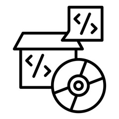 Software Package Line Icon