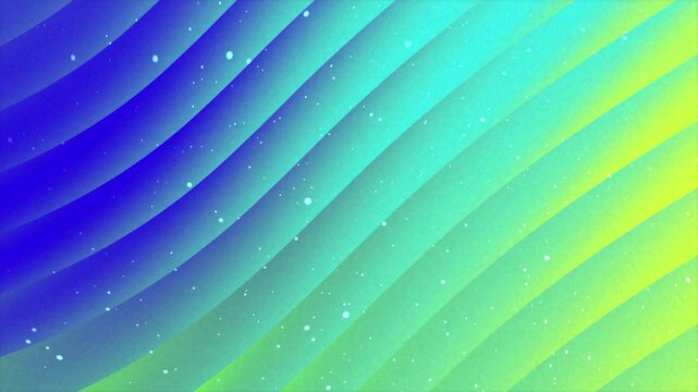 Abstract background with wavy diagonal lines in blue to yellow gradient colors.