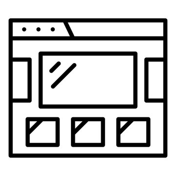 Website Layout Line Icon