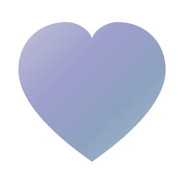 Purple gradient heart vector, soft lavender romantic symbol, pastel violet love icon for wedding