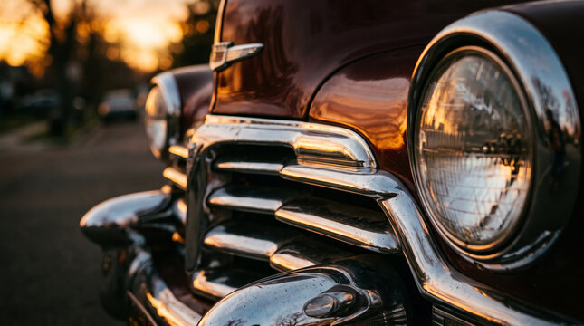 Vintage Car Chrome Grille