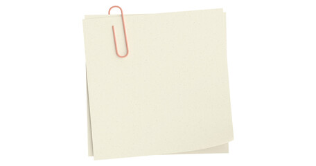 Note paper with paper clip © Design Zone