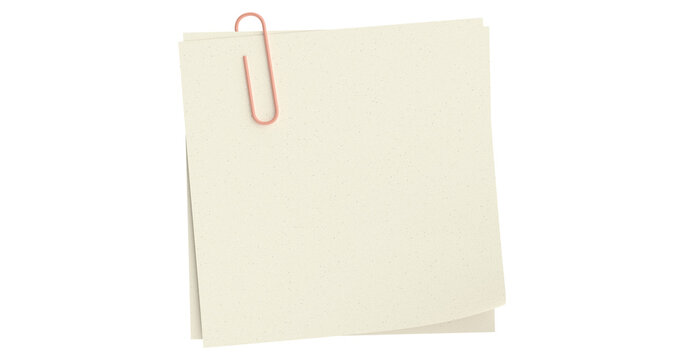 Note paper with paper clip