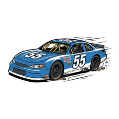 Fototapeta premium American racing car vector illustration