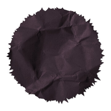 Dark Purple Torn Crumpled Paper Texture Transparent PNG Isolated Wrinkled Kraft Paper Element