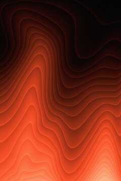 Abstract Orange Black Topographic Wave Digital Art Background