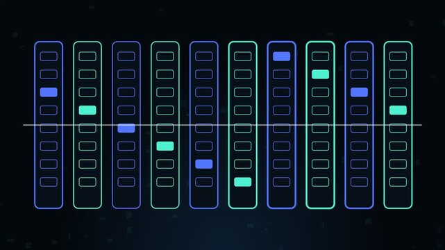 Scientific animation displaying a dna sequencing process with glowing blue and green data moving through a futuristic interface. Representing genetic testing. Research. And bioinformatics technology