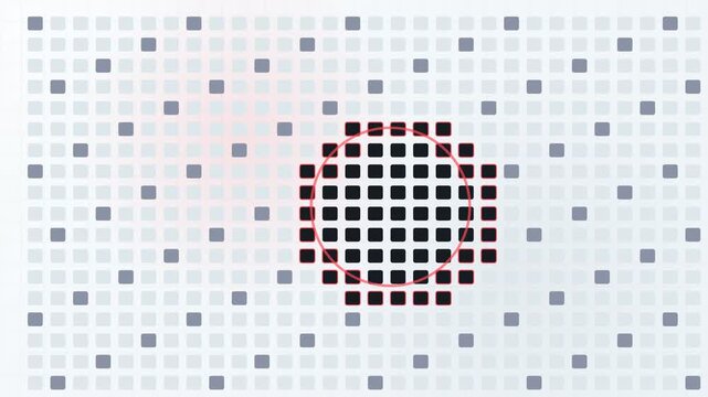 Animated representation of dna sequencing results showing bands moving through an electrophoresis gel, a scientific concept for genetic testing, forensics, and molecular biology research