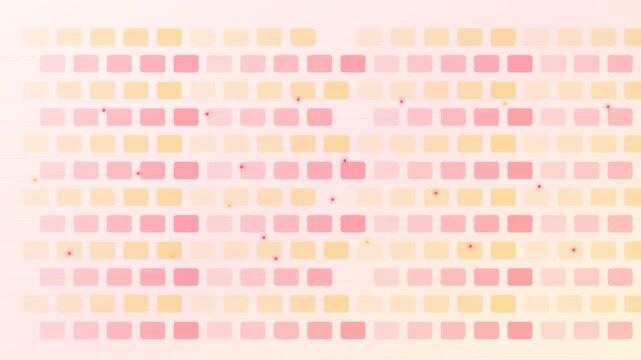 Light pink and yellow rounded squares flickering in a grid pattern create a gentle and modern abstract animation, perfect for a subtle, geometric, and contemporary minimalist background