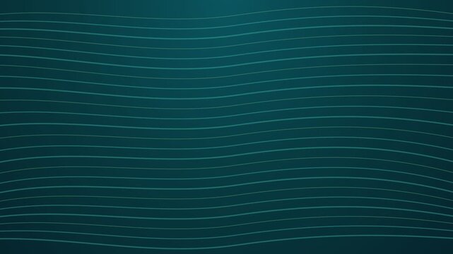 Minimalistic dark teal abstract background animation featuring subtle light green wavy lines moving gently upward in a seamless loop, creating a calm and modern technological backdrop