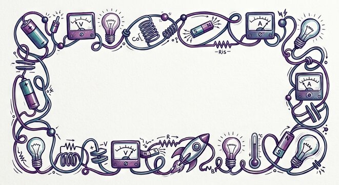 Medical doodle border frame template
