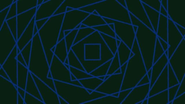 Geometric Spirals Forming Nested Squares in Dark Tunnel