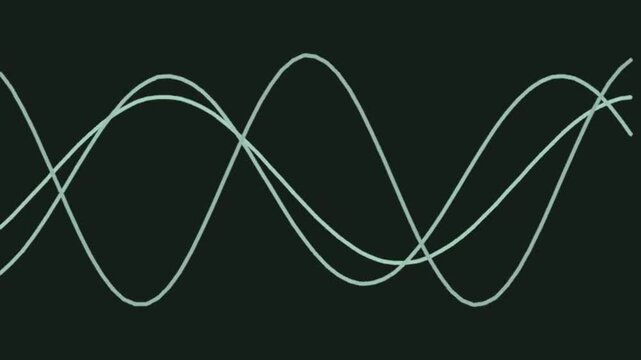Abstract Waveforms Creating Fluid Motion in Dim Dark Studio