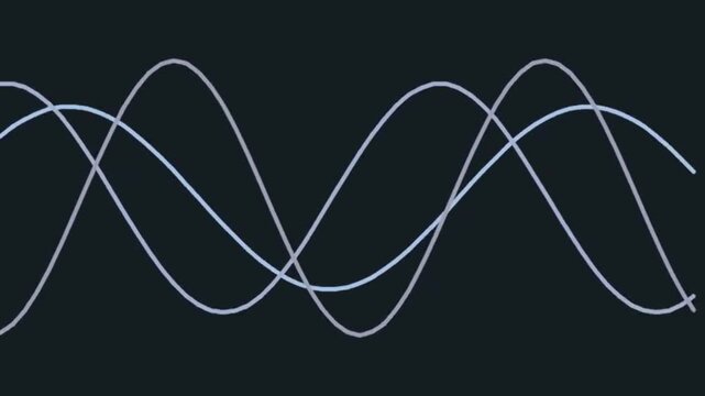 Abstract Wave Forms Creating Fluid Motion in Dark Background