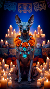 xoloitzcuintle, xolo, perro sin pelo mexicano, xolo mexicano, xoloitzcuintle sagrado, perro ancestral, perro ceremonial, gu&iacute;a del Mictl&aacute;n, guardi&aacute;n espiritual, mitolog&iacute;a mexica, cultura mexica, tradic