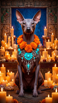 xoloitzcuintle, xolo, perro sin pelo mexicano, xolo mexicano, xoloitzcuintle sagrado, perro ancestral, perro ceremonial, gu&iacute;a del Mictl&aacute;n, guardi&aacute;n espiritual, mitolog&iacute;a mexica, cultura mexica, tradic