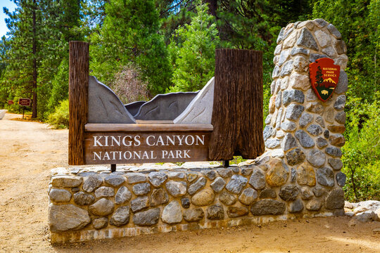 Kings Canyon National Park Entrance Sign Monument