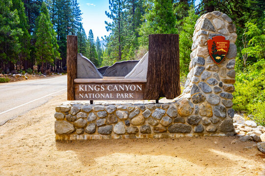 Kings Canyon National Park Entrance Sign Monument