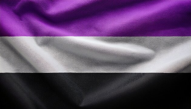 Asexual Pride Flag Textured Fabric Background