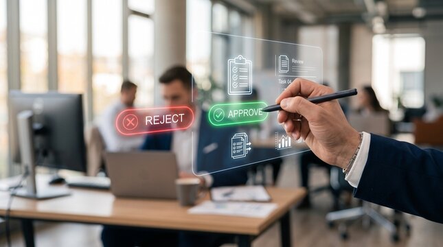Document Approval Workflow for Enterprise Compliance, Digital Review, and Business Process Automation with Approval and Rejection Decision Buttons, Checklist Management, and Contract Verification