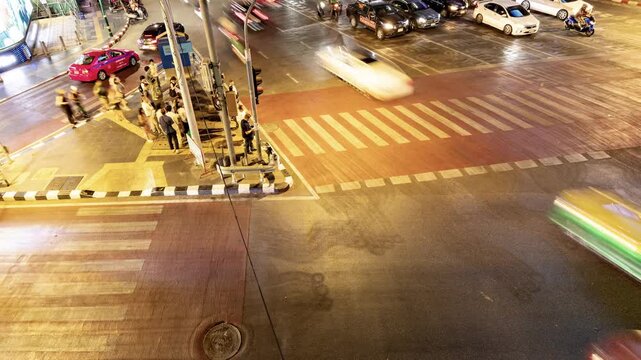 traffic in central bangkok with code and data overlayed in the buildings 