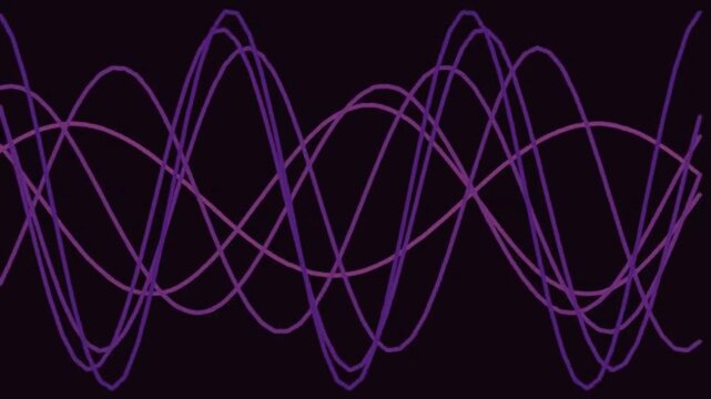 Abstract Light Waves Moving Through Dark Space