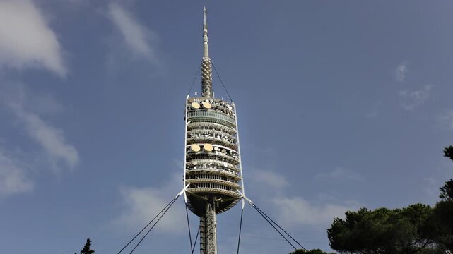 collserola telecommunications tower overlooking barcelona