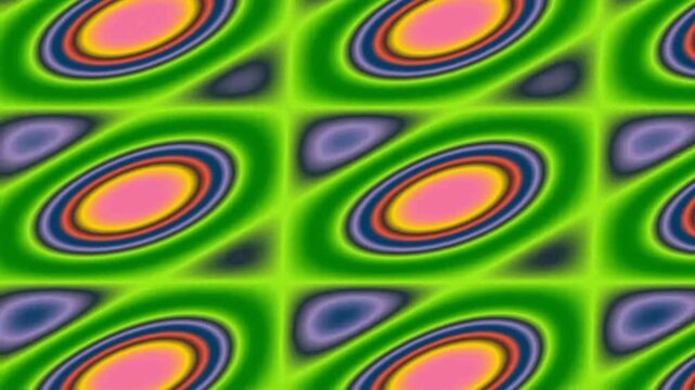 Abstract Colorful Pattern Zooming In and Out in Bright Neon Tones