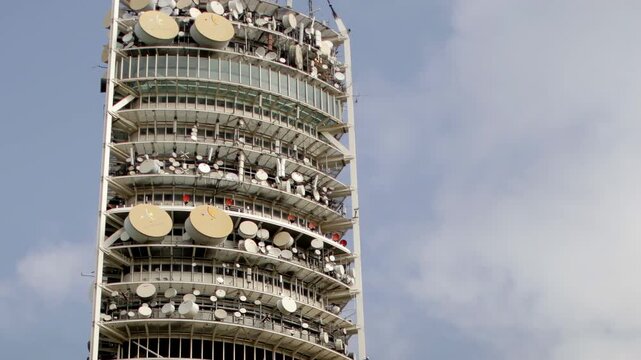 collserola telecommunications tower overlooking barcelona