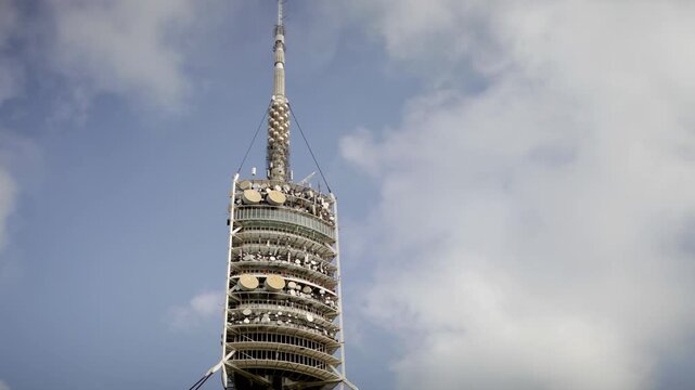 collserola telecommunications tower overlooking barcelona