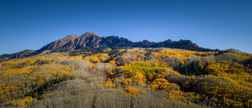 Late fall colors decorate the Ruby Range near Kebler Pass and Crested Butte Colorado