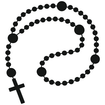 Minimalist Rosary Beads Vector Illustration