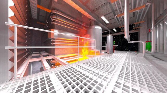 作業通路　3DCGレンダリング
