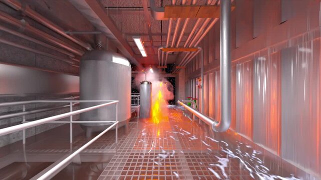 作業通路　3DCGレンダリング