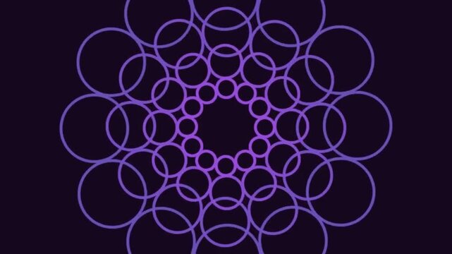 Circular Pattern Visuals in Repeating Purple Rings