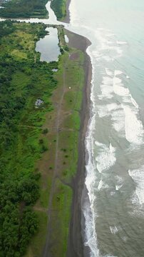 aerial view of kobuleti beach georgia