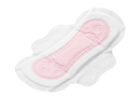 Feminine hygiene sanitary pad isolated on transparent background