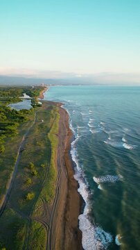 aerial view of the sea