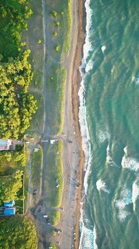 aerial view of the sea