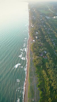 aerial view of kobuleti beach