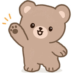 Hand Drawn Cute Bear Character Illustration  © 정원 조