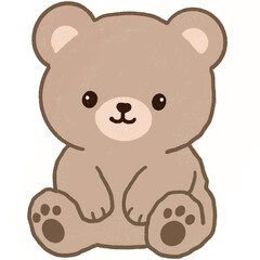 Hand Drawn Cute Bear Character Illustration  © 정원 조