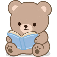 Hand Drawn Cute Bear Character Illustration  © 정원 조