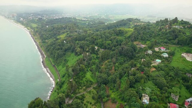 aerial view of the river