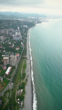 aerial view of the city of kobuleti